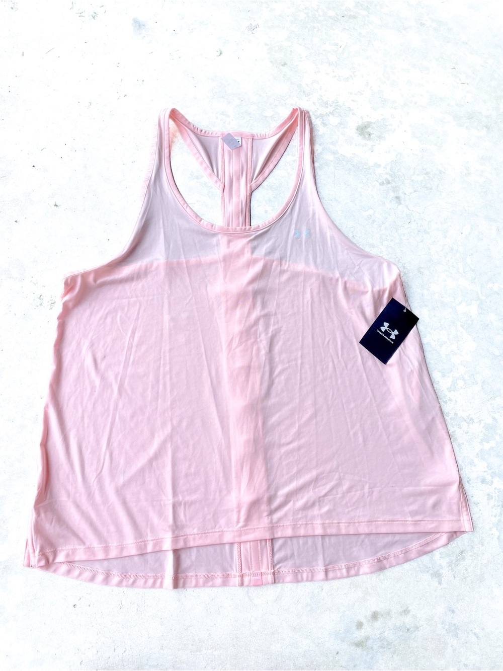 NWT Under Armour HeatGear Loose Racerback Tank Top Pink XL